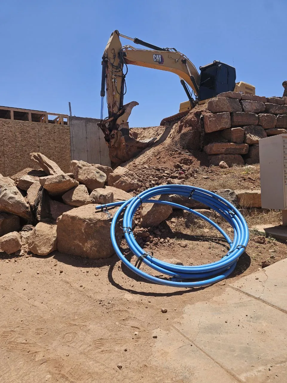 Water line excavation
