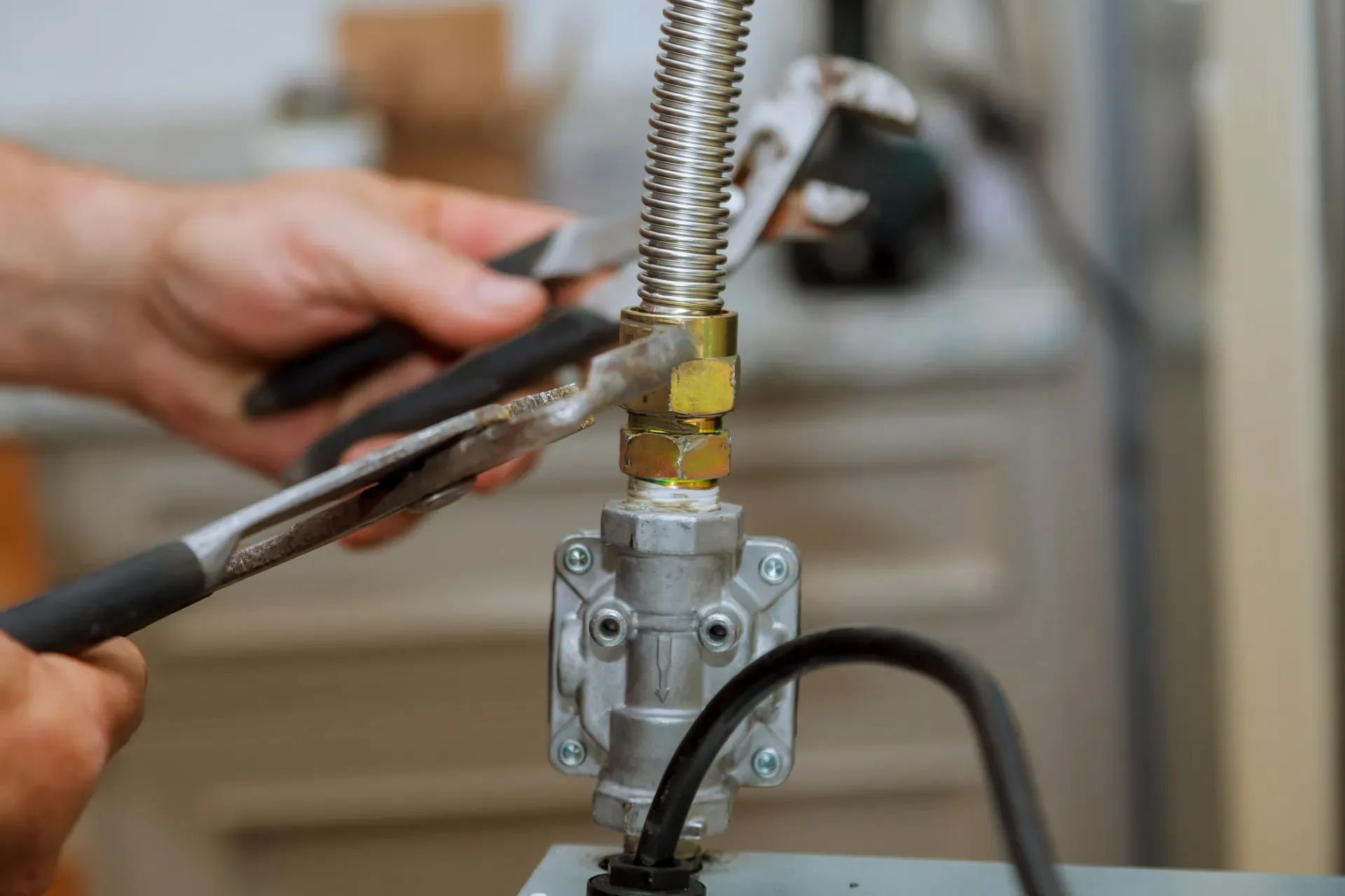 real photo · gas line installation