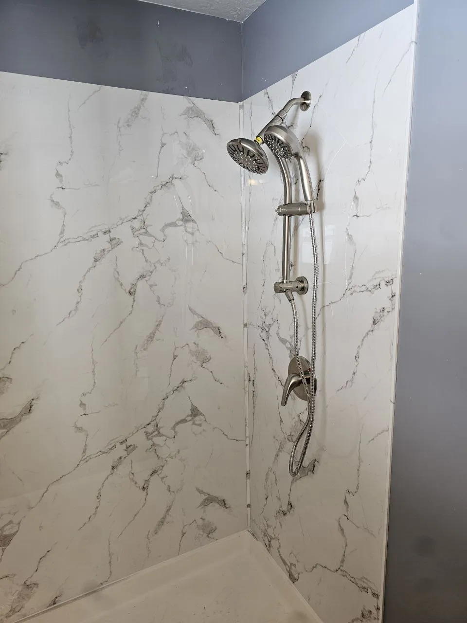 Marble shower surround