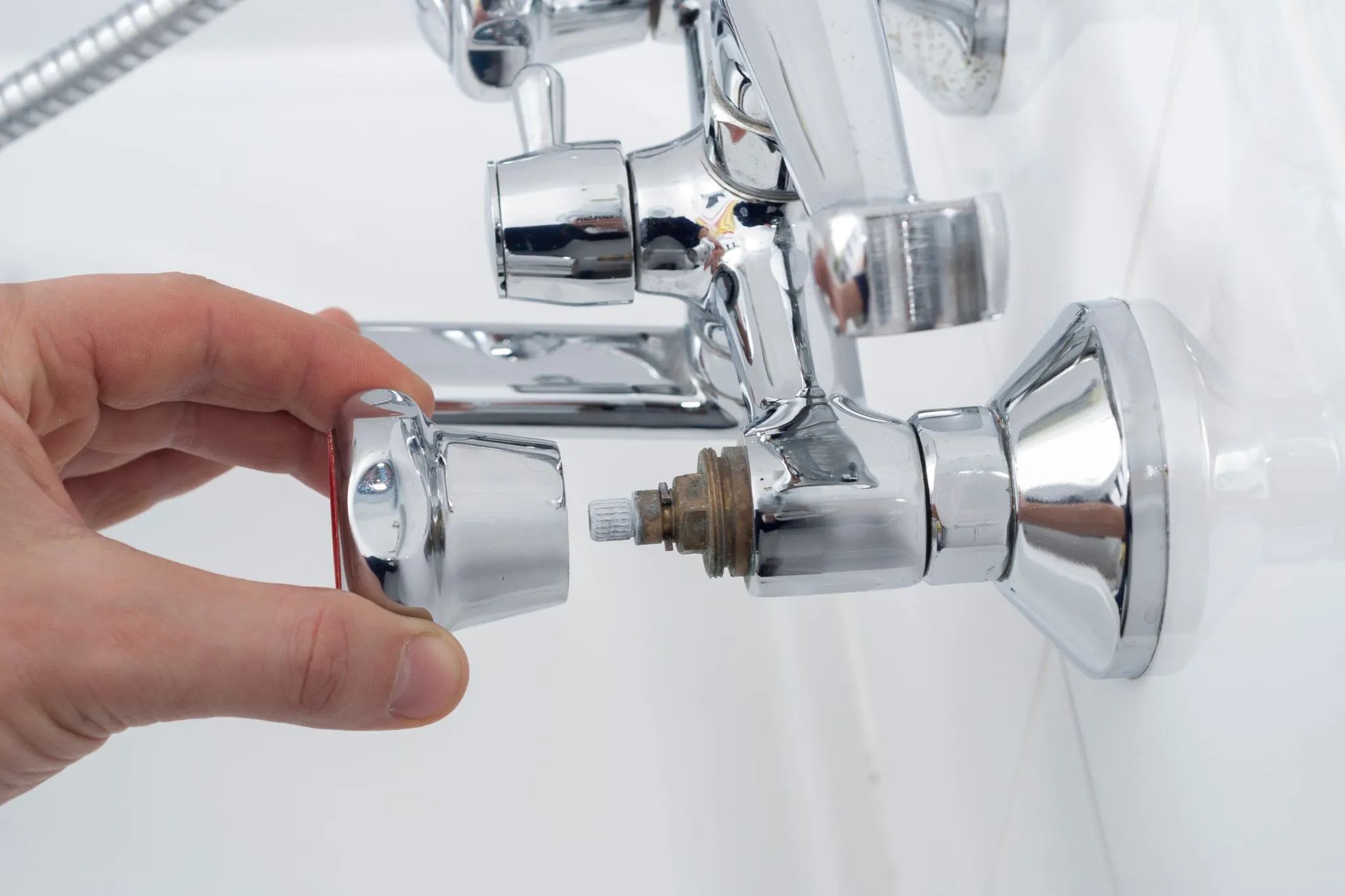 real photo · shower valve replacement