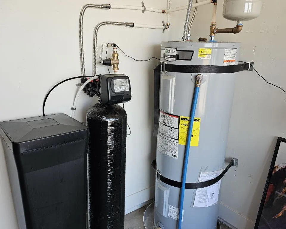 real photo · water softener installation